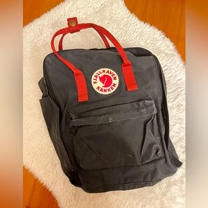 Fjallraven backpack black and red